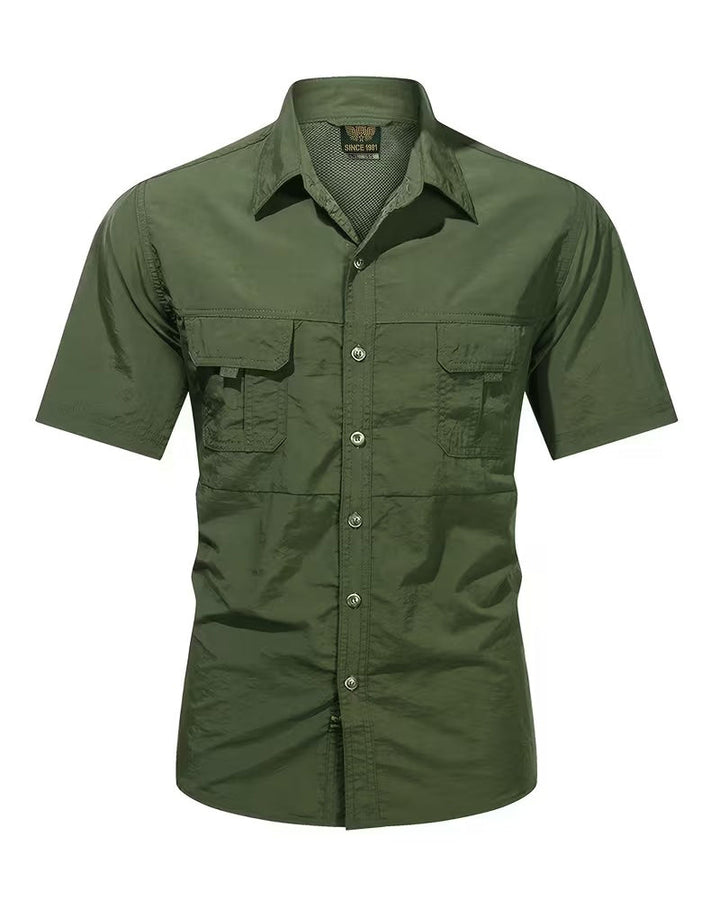 Chemise Respirante Décontractée À Manches Courtes