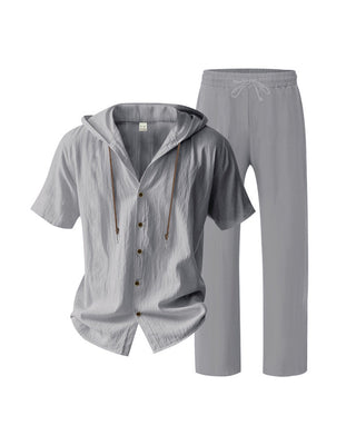 Ensemble Deux Pièces À Capuche Léger Pour Homme Pour Une Tenue Décontractée Estivale