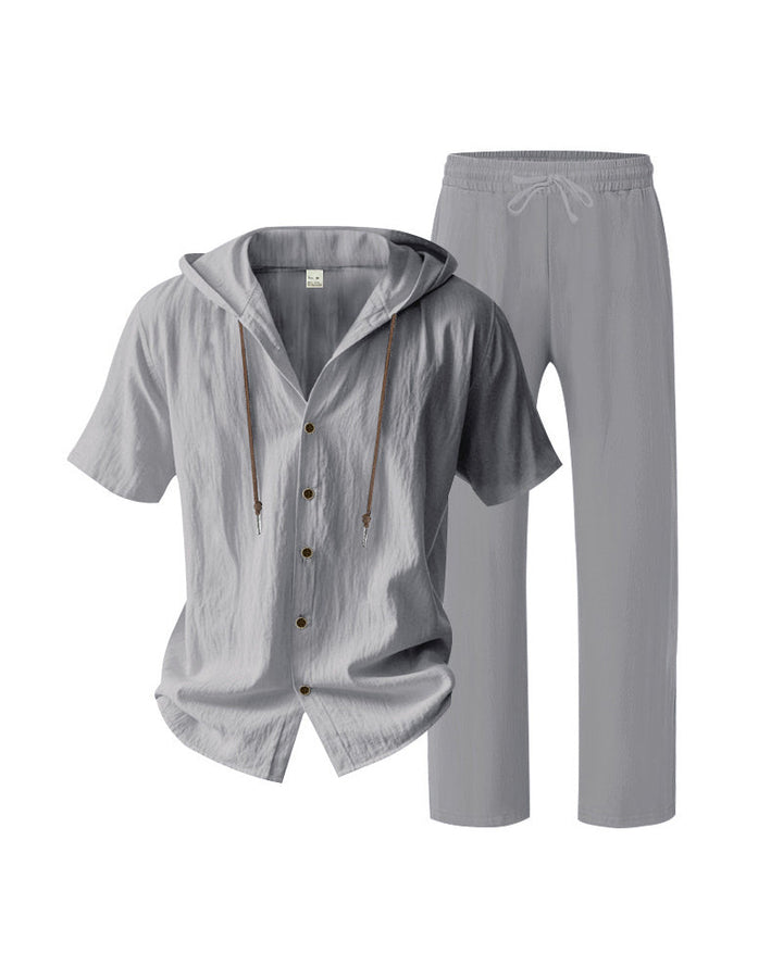 Ensemble Deux Pièces À Capuche Léger Pour Homme Pour Une Tenue Décontractée Estivale