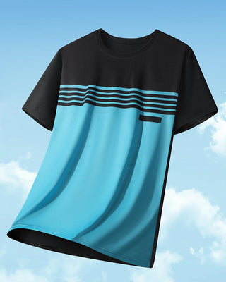 T-Shirt Hommes Respirant Séchage Rapide Manches Courtes
