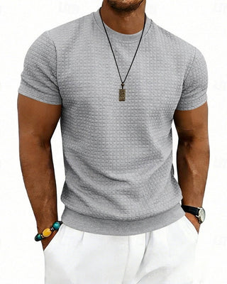 T-Shirt Côtes Col Rond Manches Courtes
