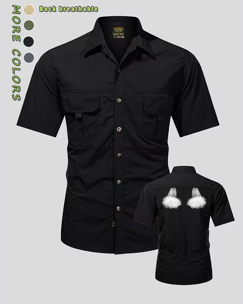 Chemise Respirante Décontractée À Manches Courtes