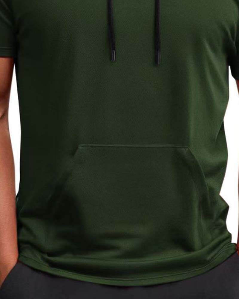 T-Shirt Capuche Séchage Rapide Manche Courte
