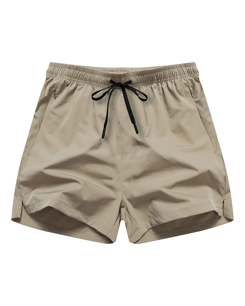 Shorts Hommes Taille Élastique Poche Séchage Rapide Ice-Soie Sport