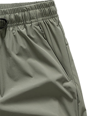 Shorts Hommes Taille Élastique Poche Séchage Rapide Ice-Soie Sport
