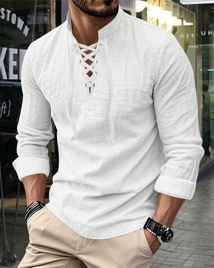 Chemise Homme Décontractée De Couleur Unie – Classique, Confortable &amp; Polyvalente À Associer 👔