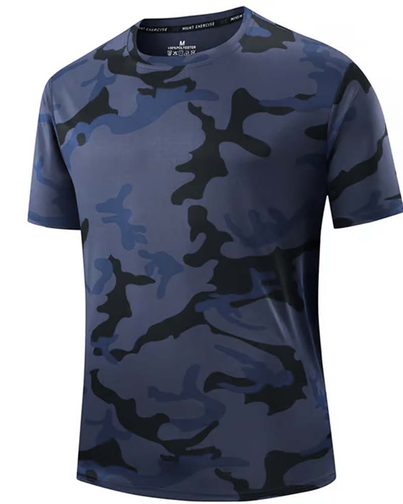 T-Shirt Camo Manche Courte Homme