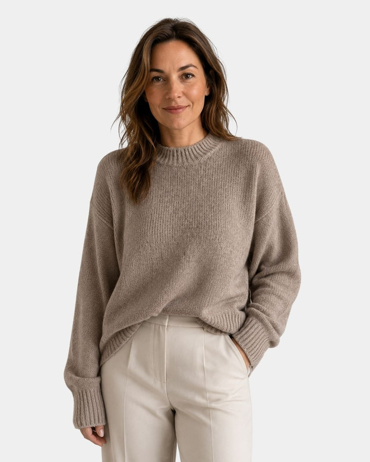 Mae | Pull à Col Rond et Manches Bouffantes