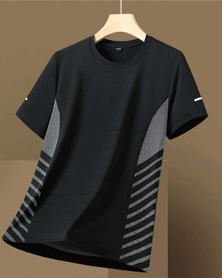 T-Shirt Homme Bande Latérale Soie De Glace