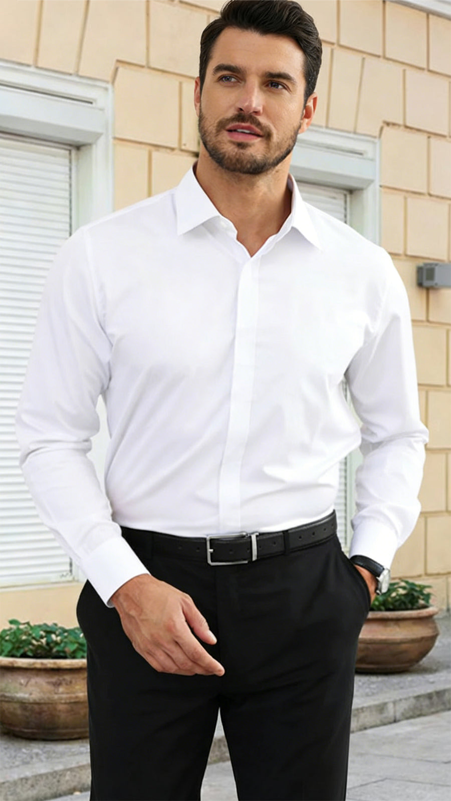Chemise Homme Manches Longues Unie