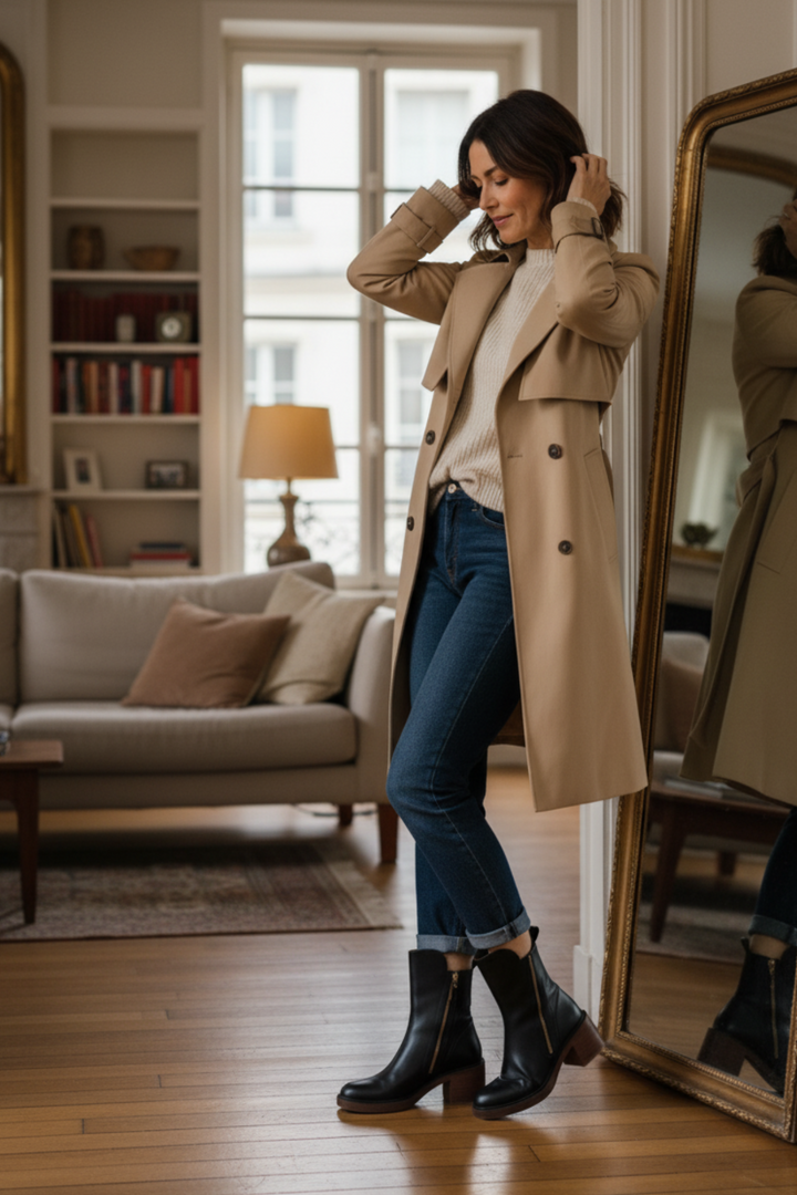 Pernelle | Bottes en Cuir à Talon Carré