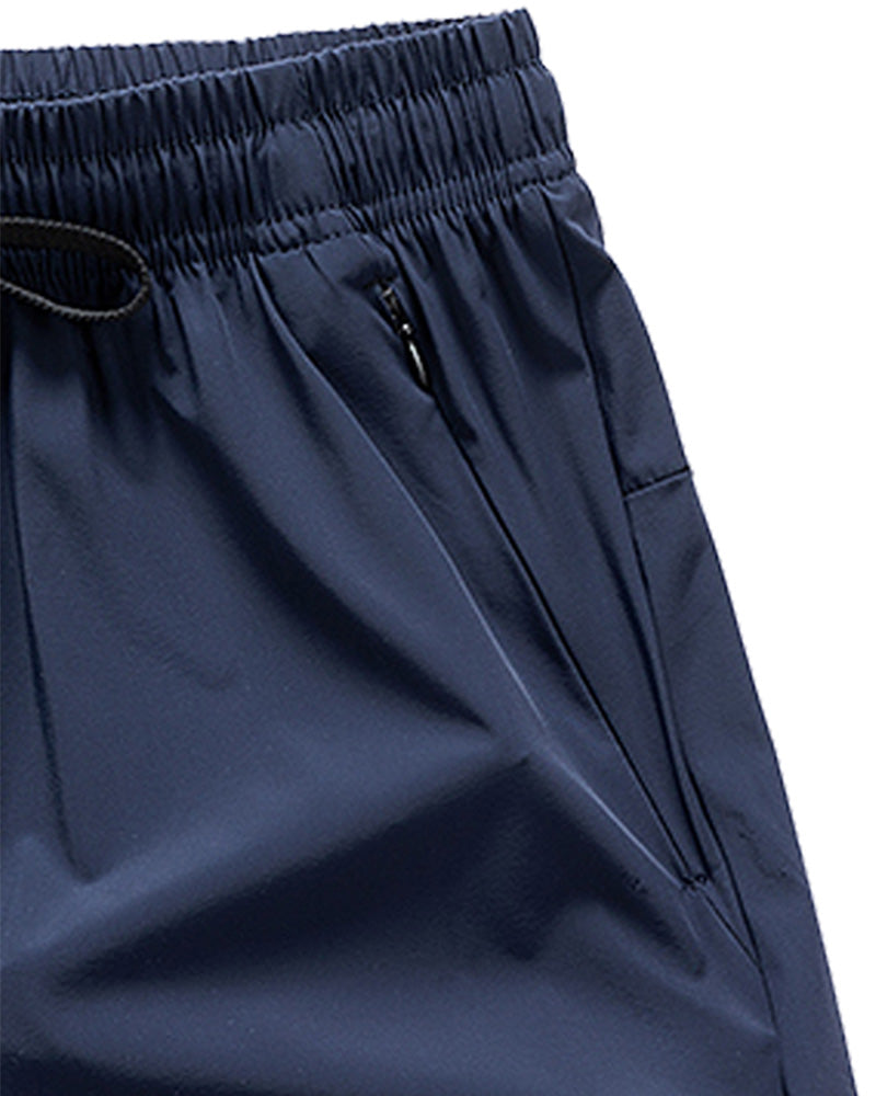 Shorts Hommes Taille Élastique Poche Séchage Rapide Ice-Soie Sport