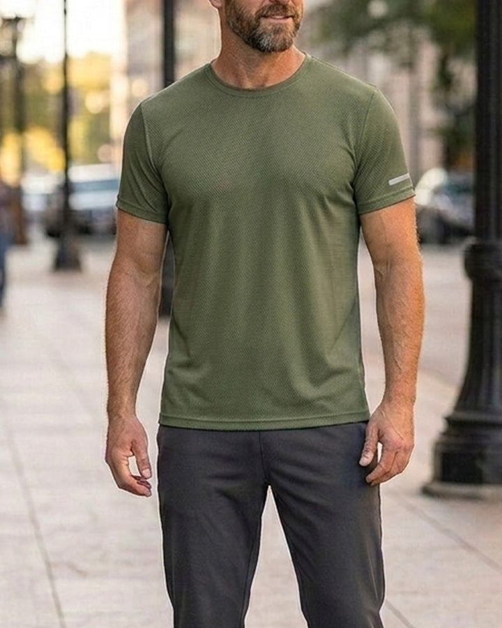 T-Shirt Hommes Unie Manches Courtes Athlétique
