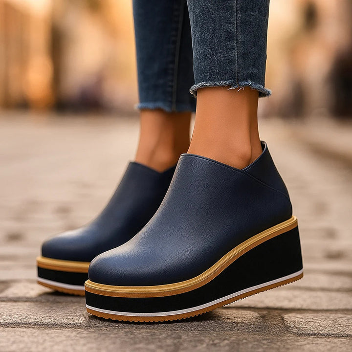 Coralie | Bottines Compensées à Zip Latéral