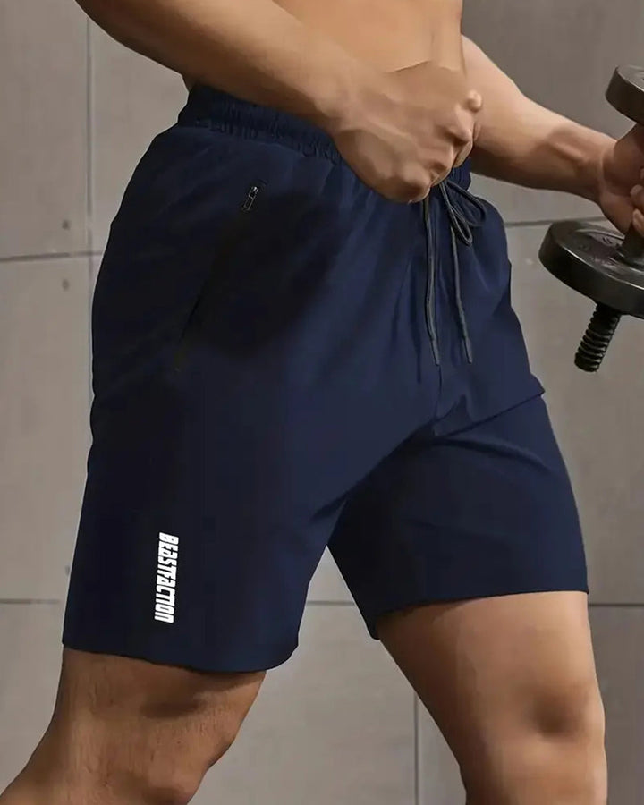 Short Hommes Séchage Rapide Poche Zip Athlétique