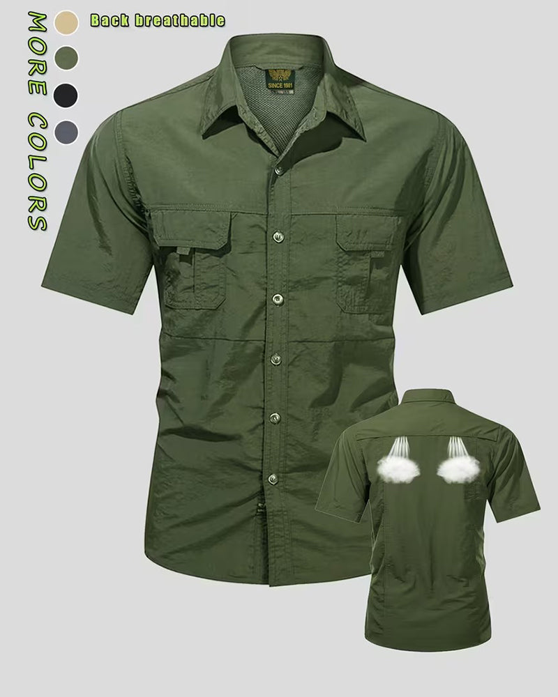 Chemise Respirante Décontractée À Manches Courtes