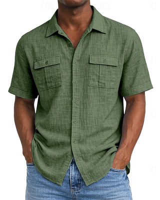 Chemise Homme Poche Manche Courte