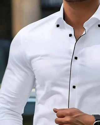 Chemise Business Coupe Ajustée Manches Longues
