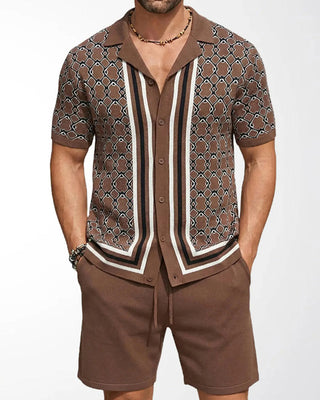 Ensemble Cardigan Manches Courtes Et Short Deux Pièces