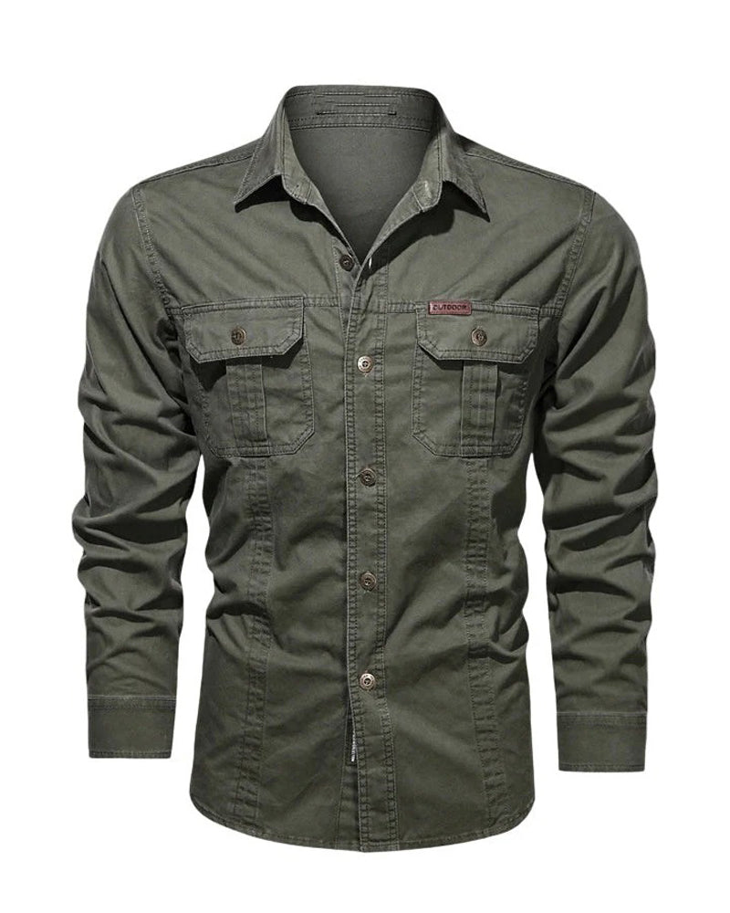 Chemise Homme Vêtement De Travail Poche Unie