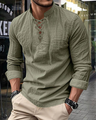 Chemise Homme Décontractée De Couleur Unie – Classique, Confortable &amp; Polyvalente À Associer 👔