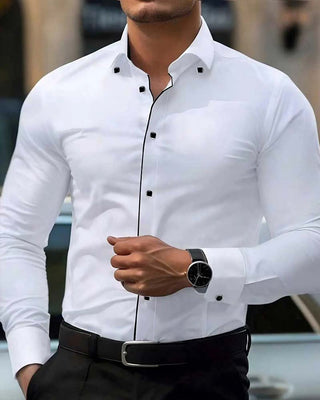Chemise Business Coupe Ajustée Manches Longues
