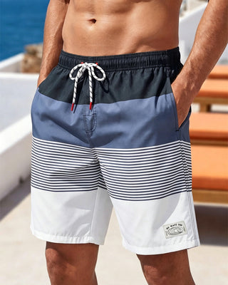 Shorts Homme À Bloc De Couleur Rayé Plage