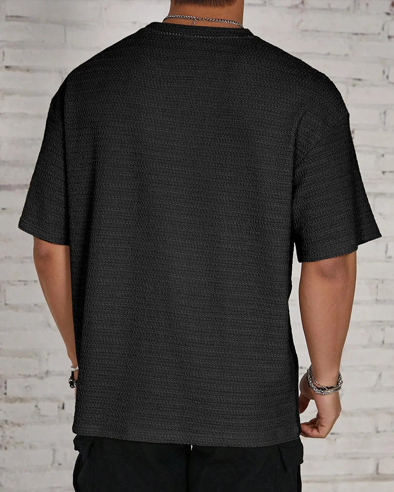 T-Shirt Homme Unie Respirant Manches Courtes