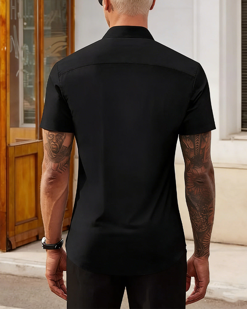 Chemises Homme Stretch Manche Courte Robe