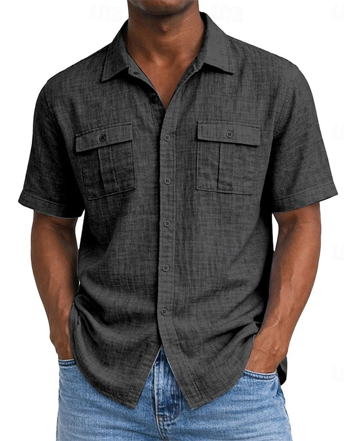 Chemise Homme Poche Manche Courte