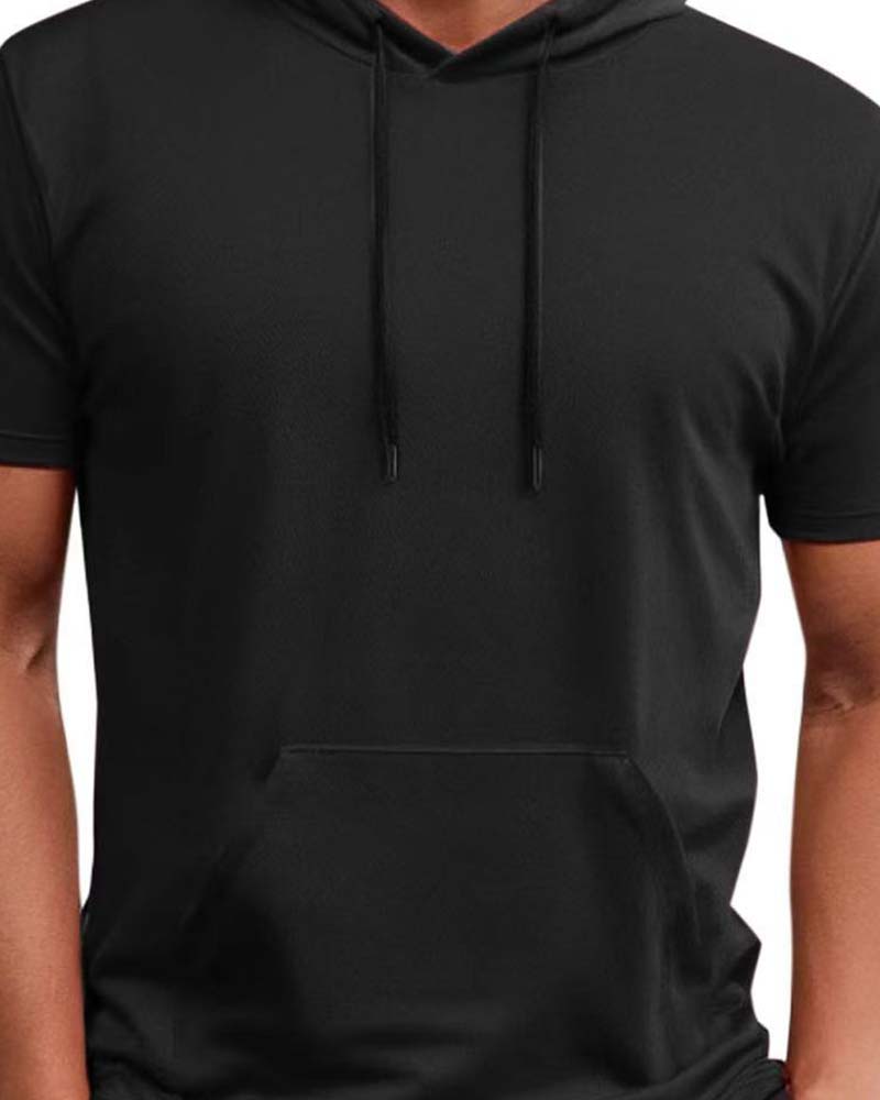 T-Shirt Capuche Séchage Rapide Manche Courte
