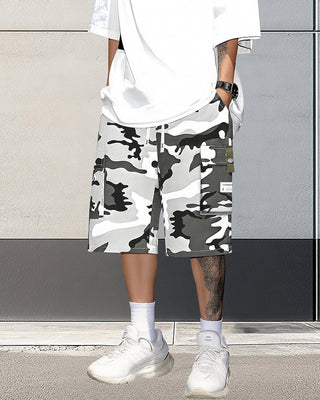 Short Homme Multi-Poches Cordon De Serrage Cargo