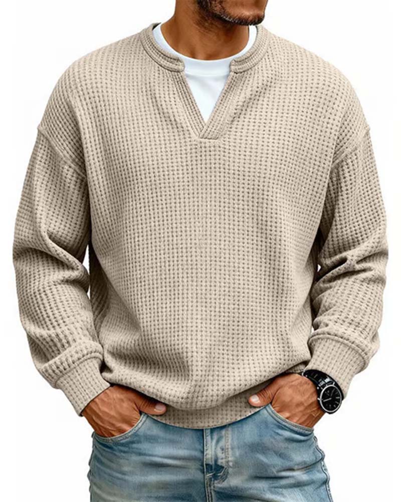 Sweatshirt Homme Col Rond Fausse Superposition