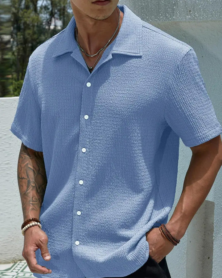 Chemise Hommes Décontractée Boutonnage Devant