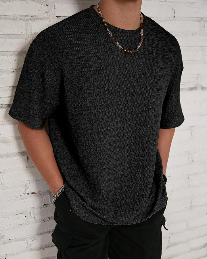 T-Shirt Homme Unie Respirant Manches Courtes