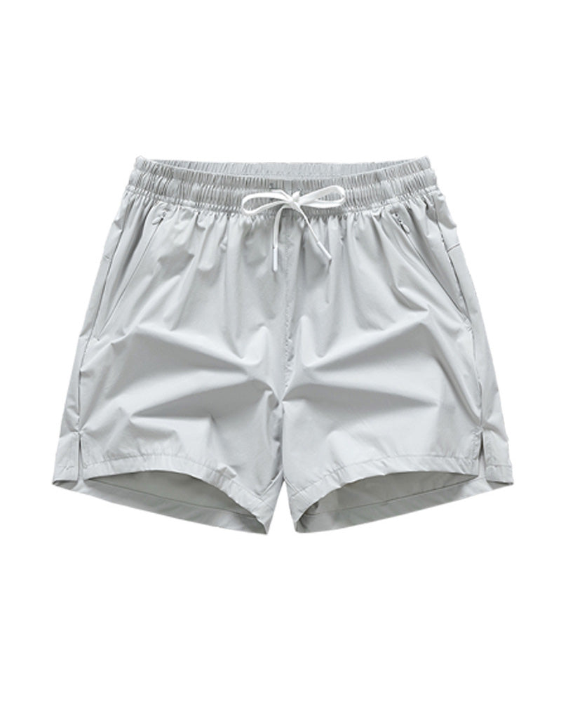 Shorts Hommes Taille Élastique Poche Séchage Rapide Ice-Soie Sport