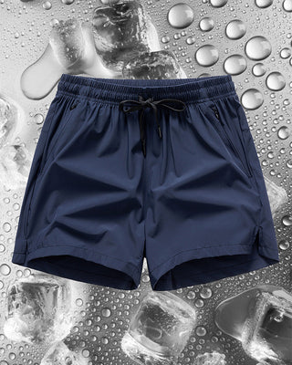 Shorts Hommes Taille Élastique Poche Séchage Rapide Ice-Soie Sport