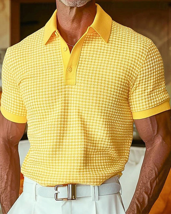 T-Shirts Revers Bouton Manches Courtes Polo