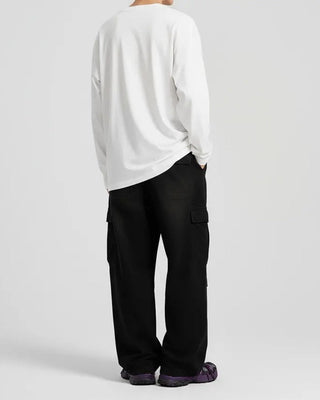 T-Shirt Homme Col Rond Manches Longues Fente