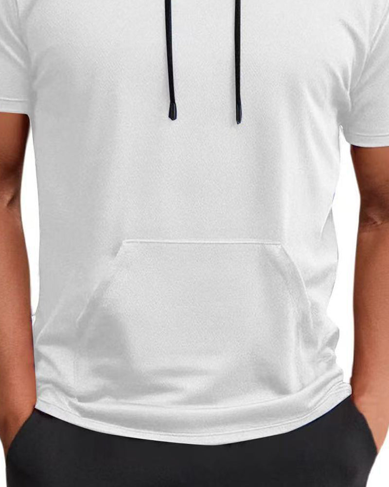 T-Shirt Capuche Séchage Rapide Manche Courte
