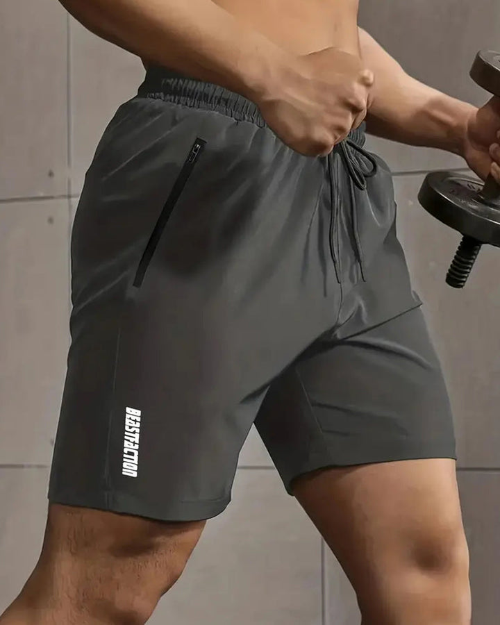 Short Hommes Séchage Rapide Poche Zip Athlétique