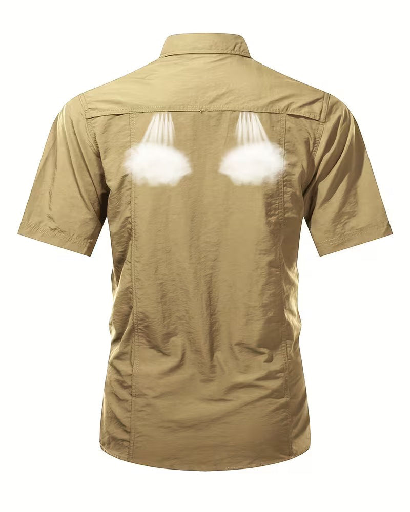 Chemise Respirante Décontractée À Manches Courtes