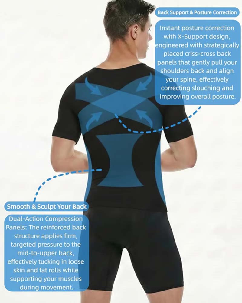 T-Shirt Homme Manches Courtes Affinant