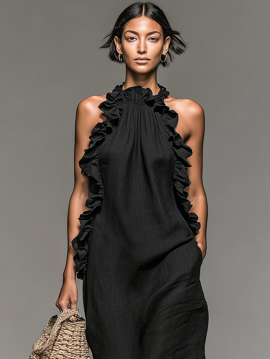 Gladys | Robe Maxi À Volants Sans Manches