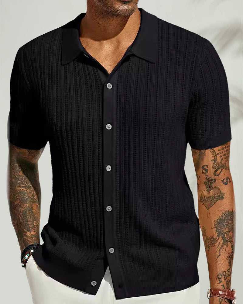 Chemise Homme Uni Creuse Respirante