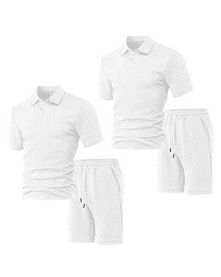Ensemble 2 Pièces Pour Homme À Col Et Manches Courtes