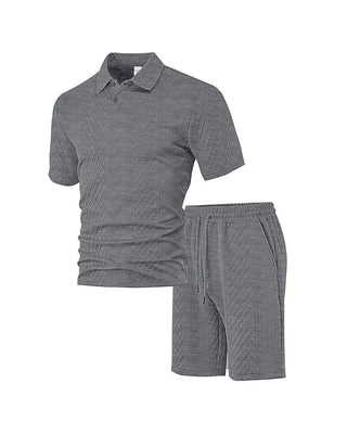 Ensemble 2 Pièces Pour Homme À Col Et Manches Courtes