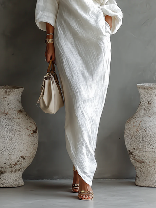 Elise | Robe maxi asymétrique et élégante