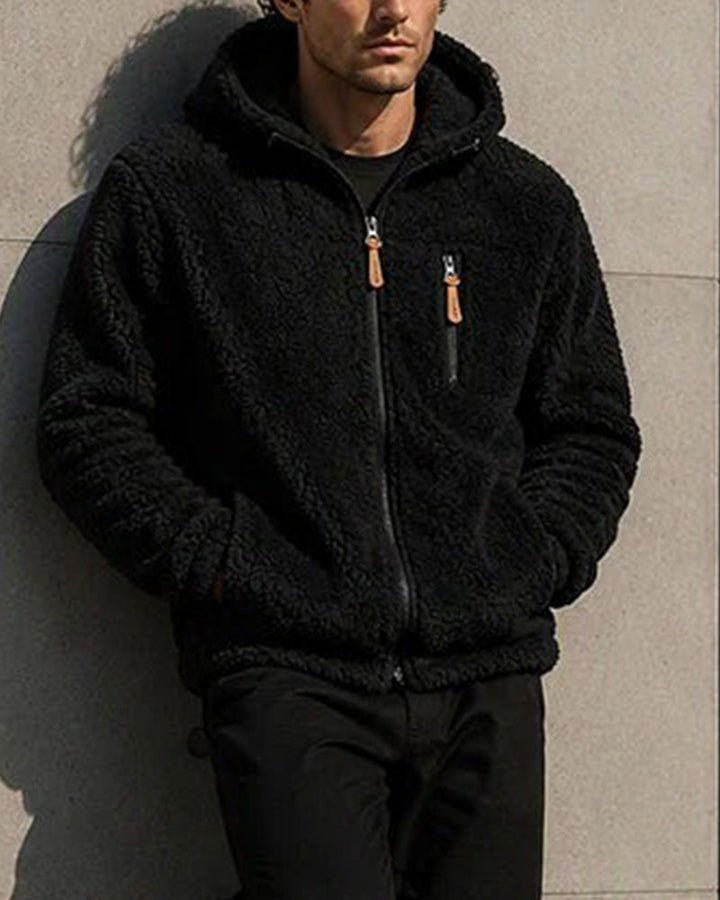 Homme Manteau À Capuche Fermeture Éclair