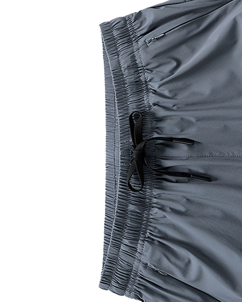 Shorts Hommes Taille Élastique Poche Séchage Rapide Ice-Soie Sport